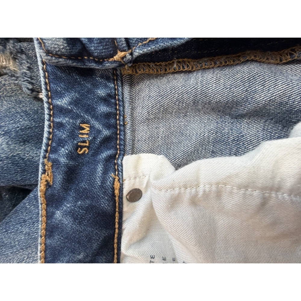 American Eagle Mens Jeans Flex Slim Destroyed 38x32 - Picture 13 of 16